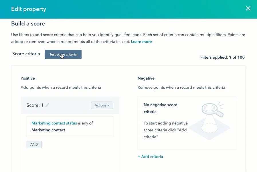 setting up lead scoring in hubspot