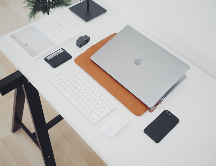 working table with computer